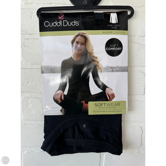 Athletic Top Long Sleeve Crewneck By Cuddl Duds In Black, Size: S