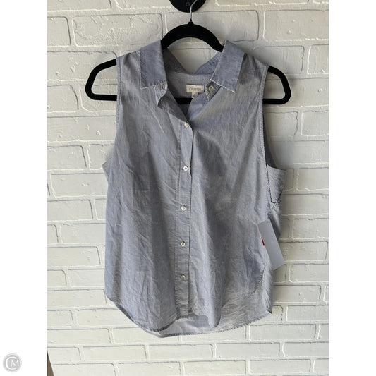 Top Sleeveless By CRIPPEN In Blue & White, Size: M