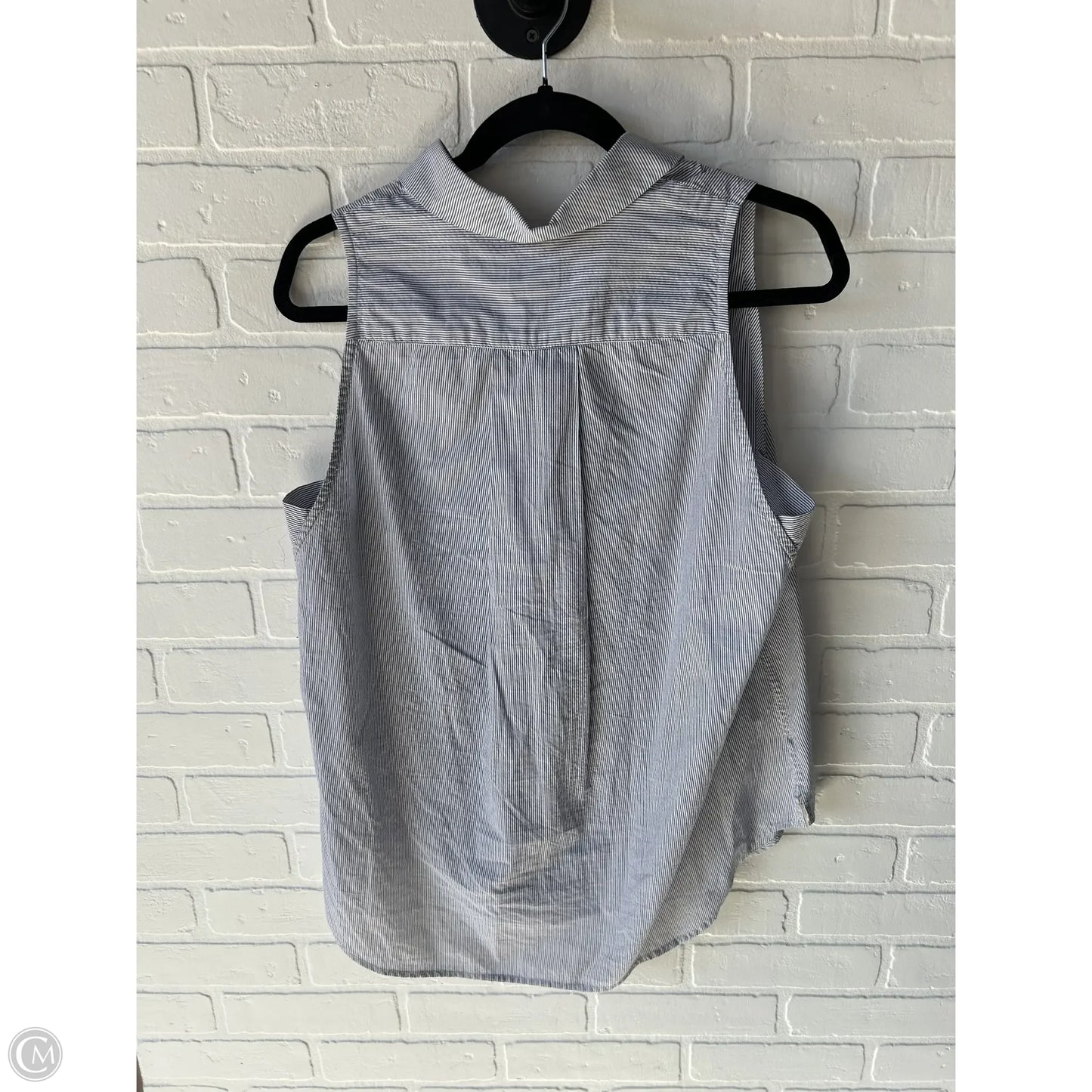 Top Sleeveless By CRIPPEN In Blue & White, Size: M