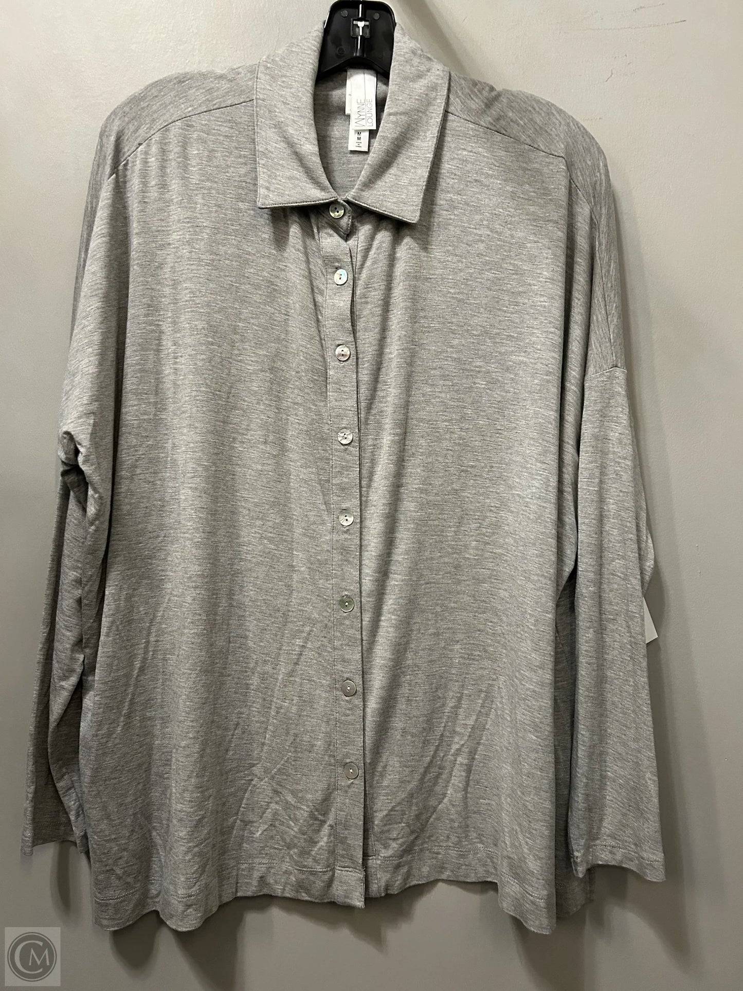 Top Long Sleeve By Clothes Mentor In Grey, Size: M