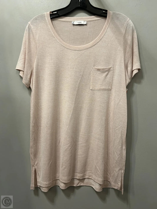 Top Short Sleeve By Vince In Pink, Size: M