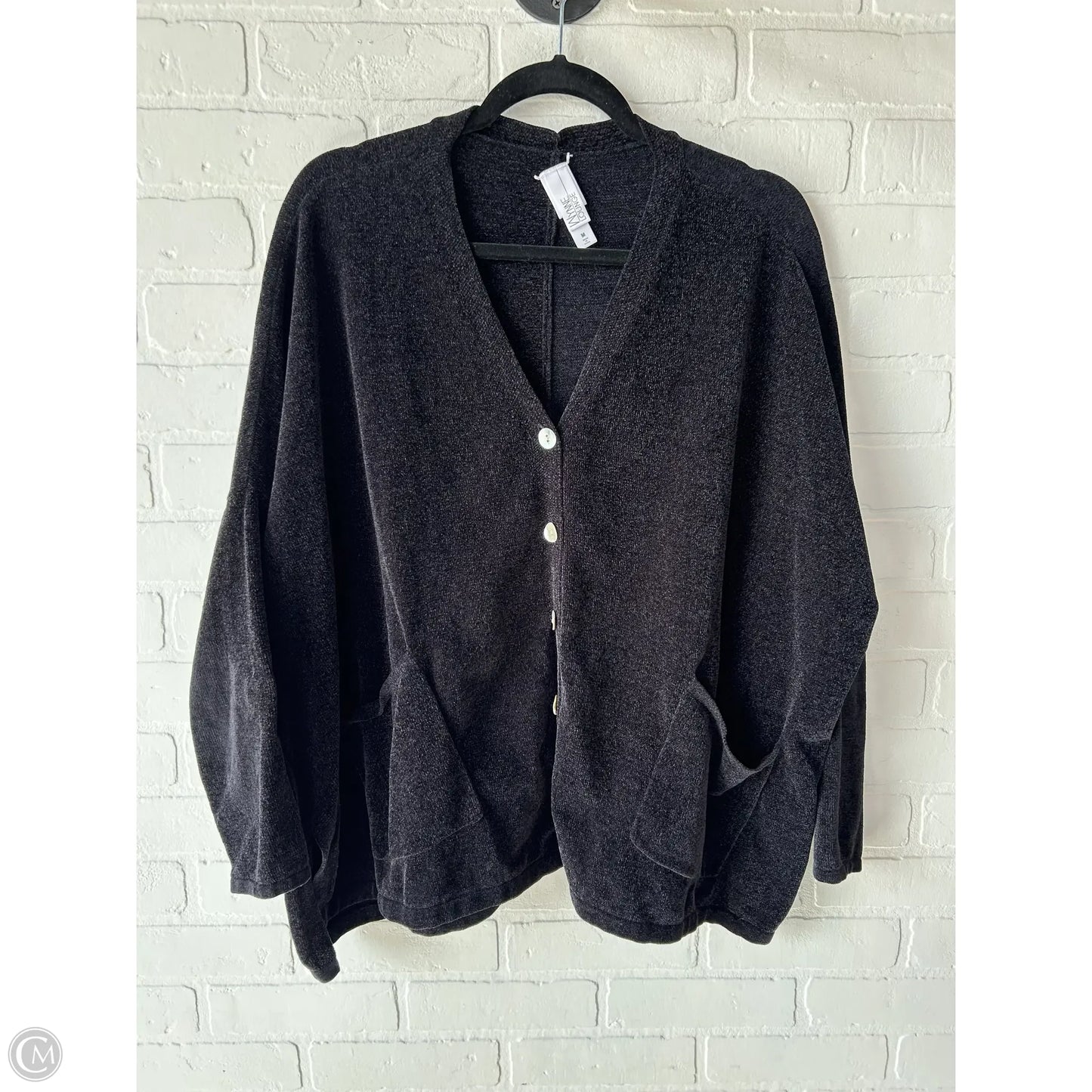 Sweater Cardigan By WYNNE LOUNGE In Black, Size: M