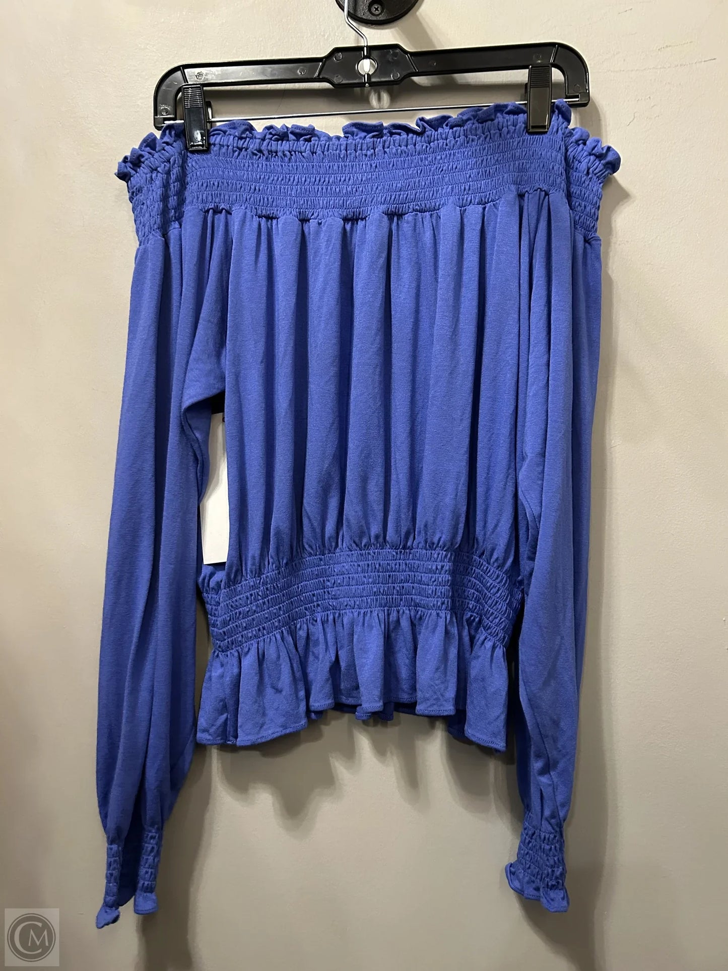 Top Long Sleeve By Lauren By Ralph Lauren In Blue, Size: M