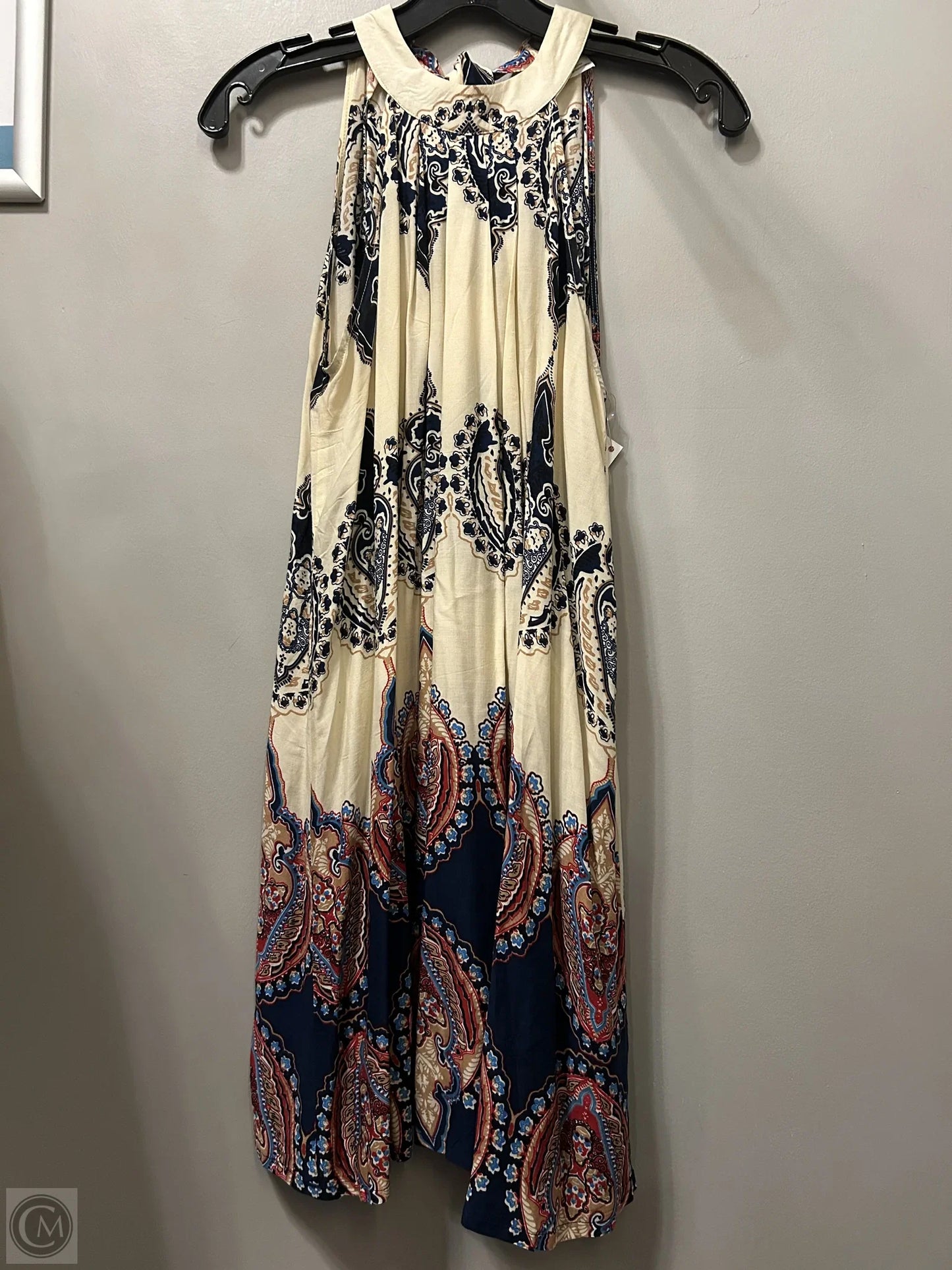Dress Casual Short By Earthbound In Blue & Cream, Size: S