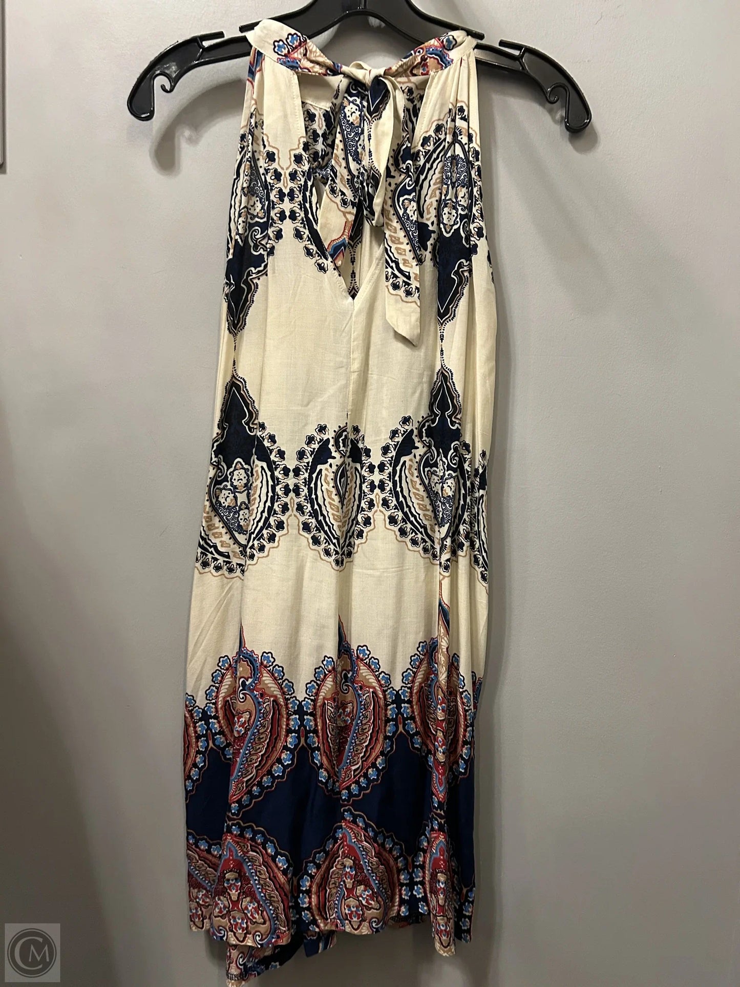 Dress Casual Short By Earthbound In Blue & Cream, Size: S