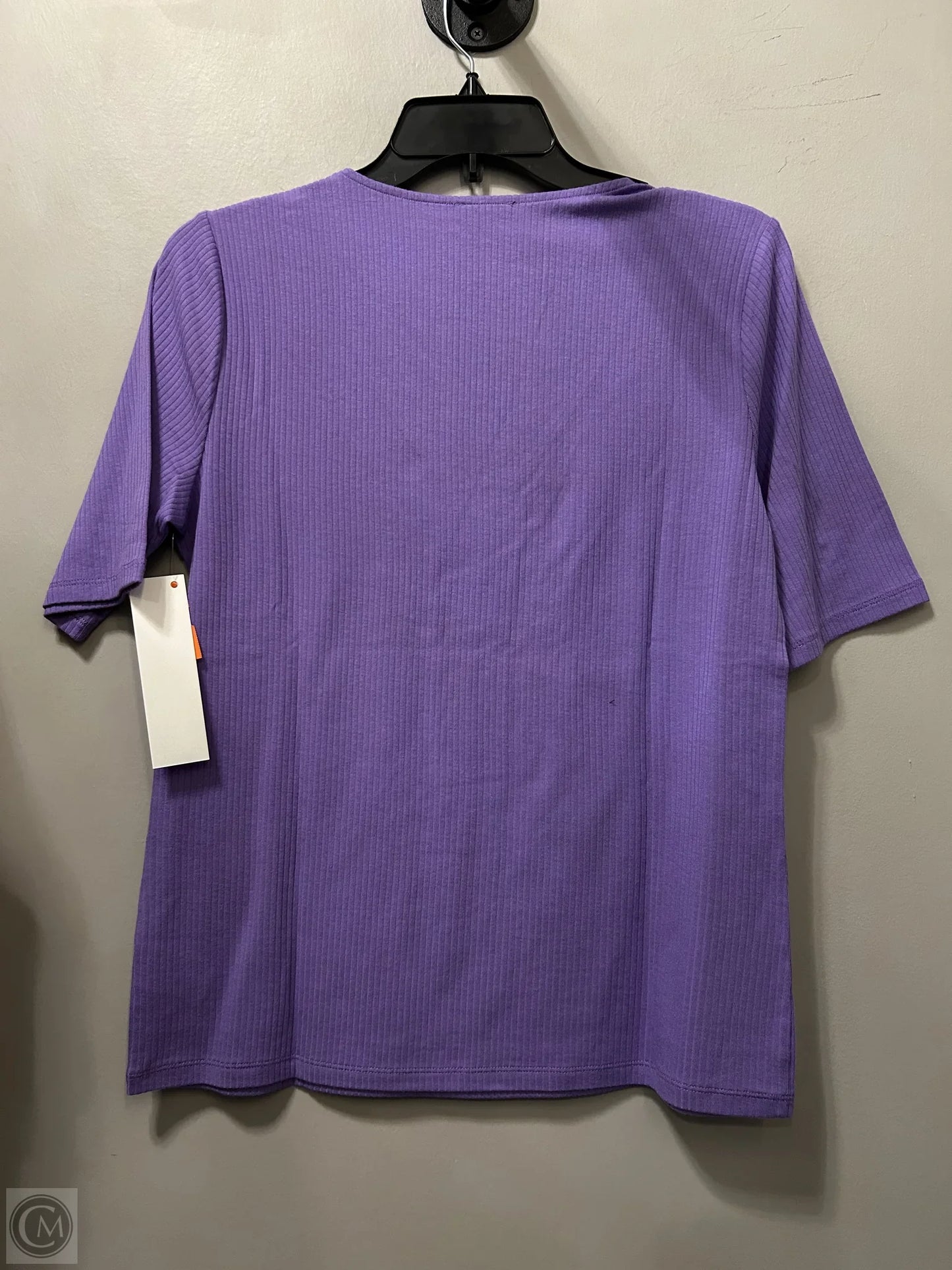 Top Short Sleeve By Talbots In Purple, Size: M