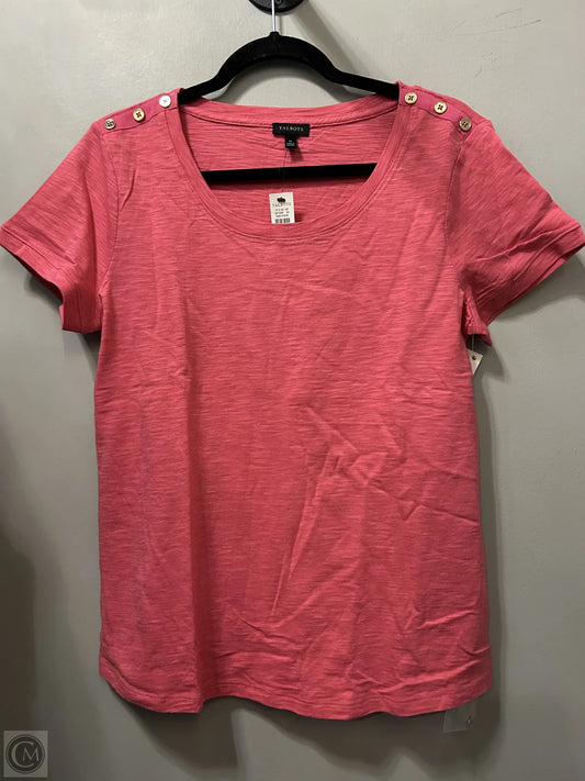 Top Short Sleeve By Talbots In Pink, Size: M