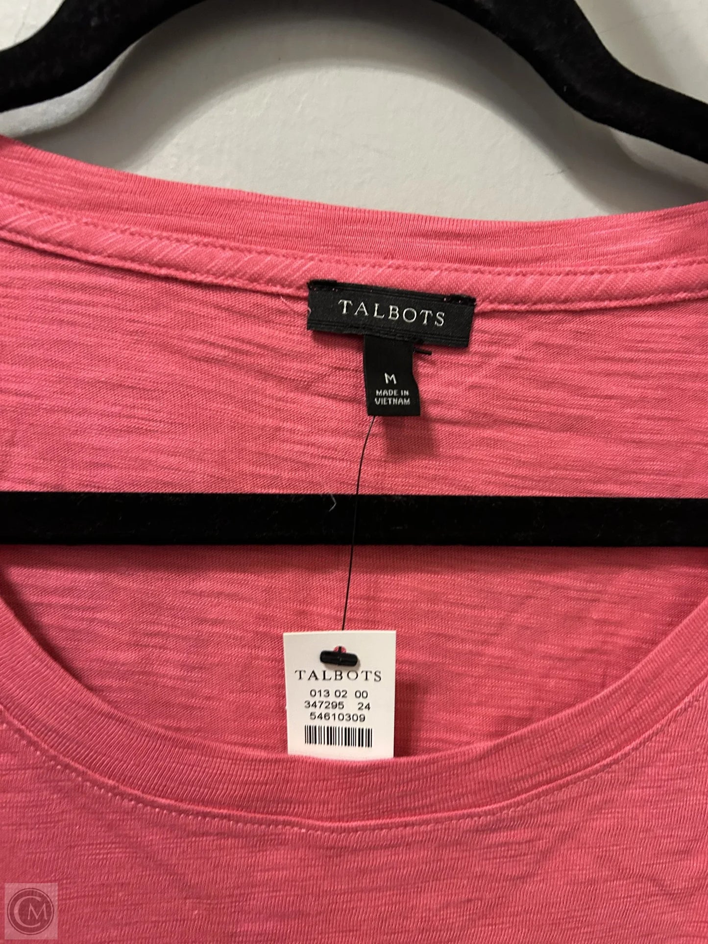 Top Short Sleeve By Talbots In Pink, Size: M