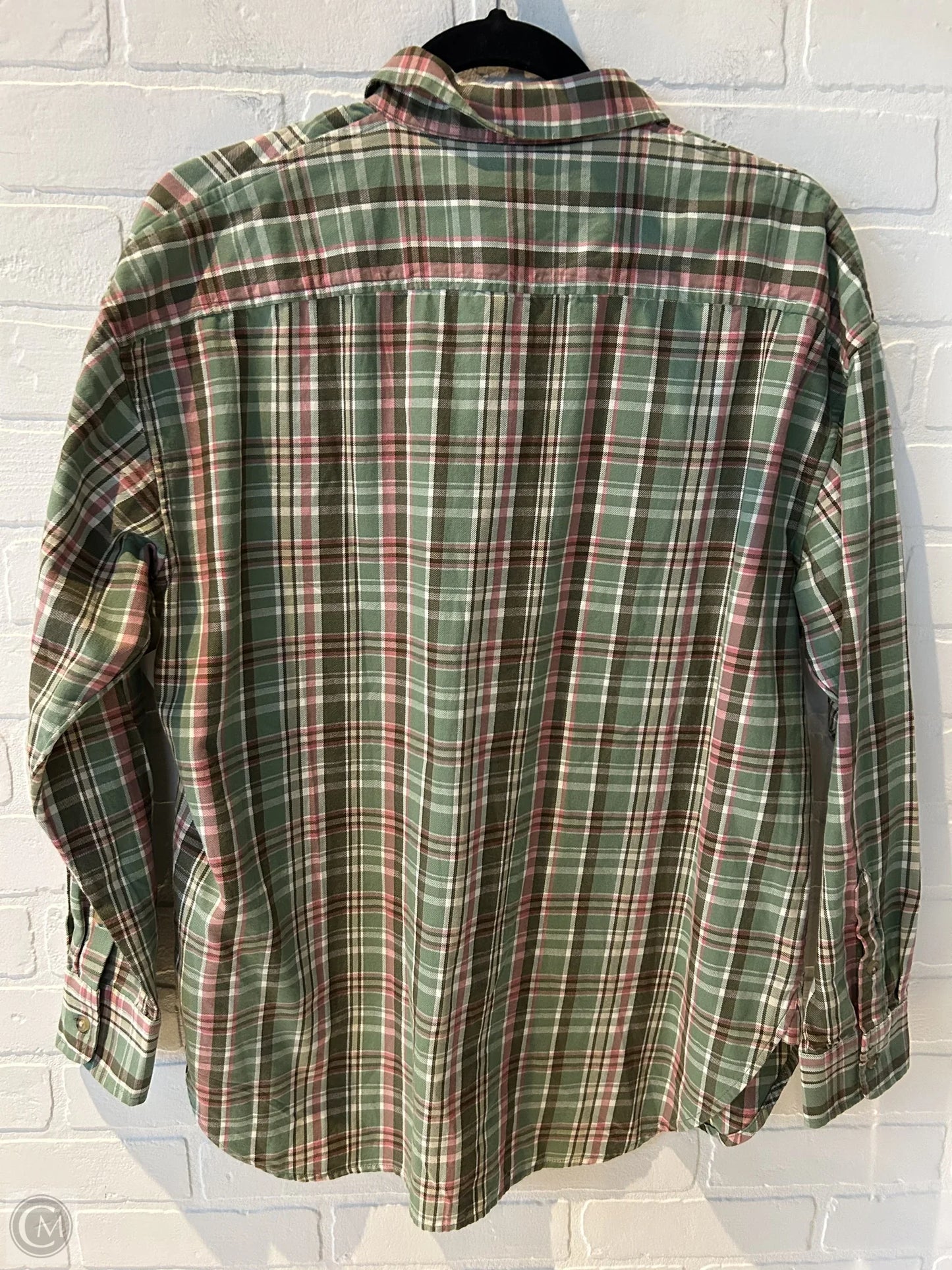 Top Long Sleeve By Lauren By Ralph Lauren In Brown & Green, Size: Lp