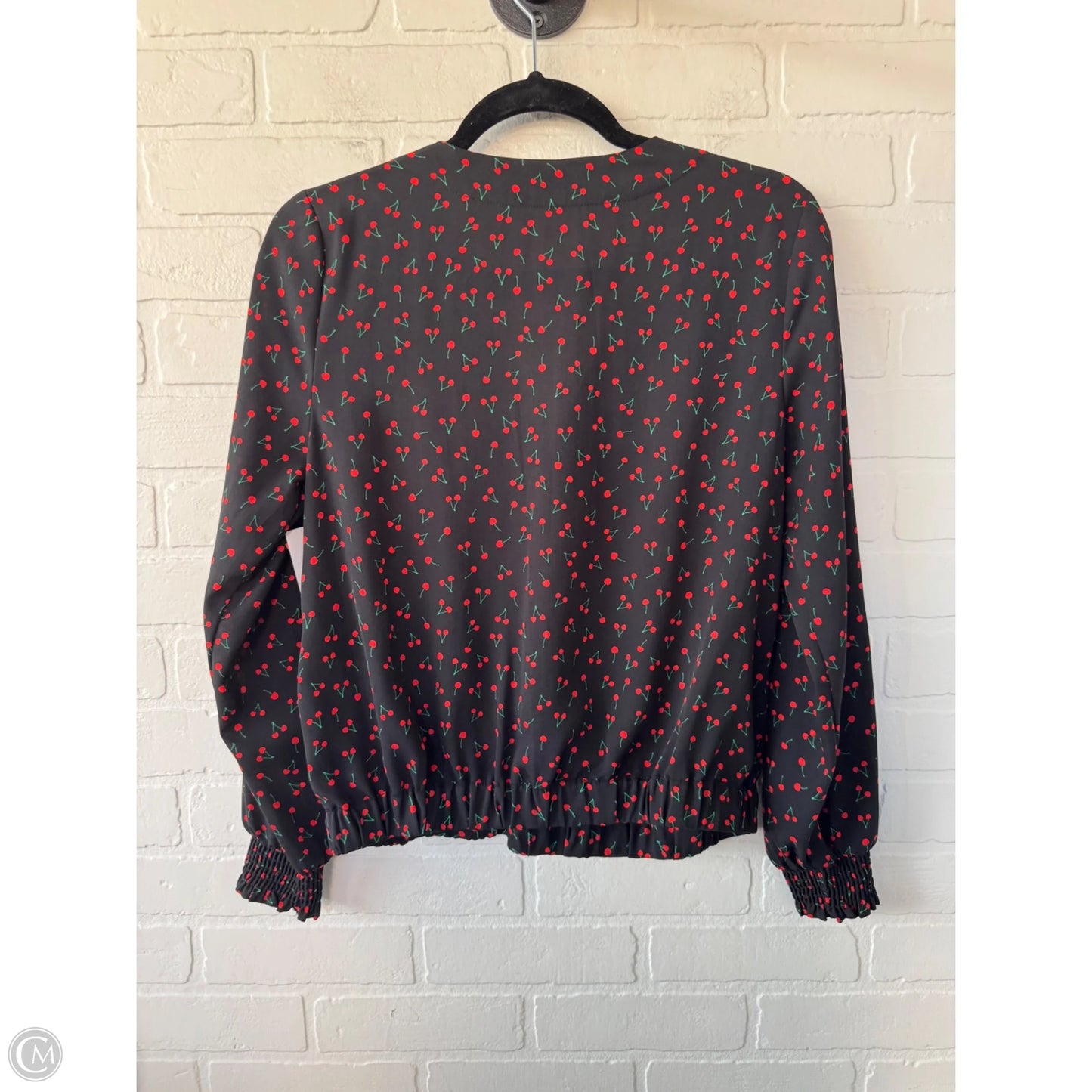 Top Long Sleeve By POPSUGAR In Black & Red, Size: S