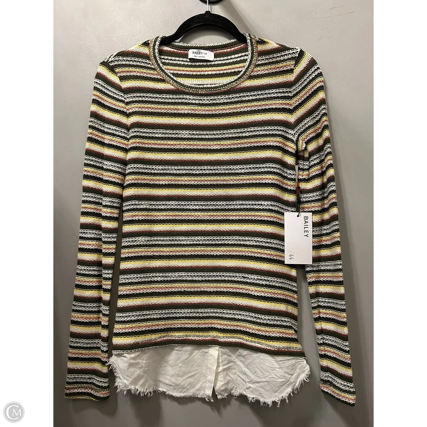 Sweater By Bailey 44 In Green & White, Size: S