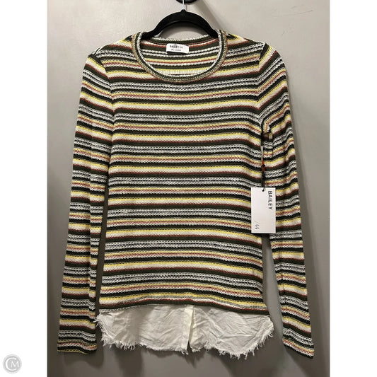 Sweater By Bailey 44 In Green & White, Size: S