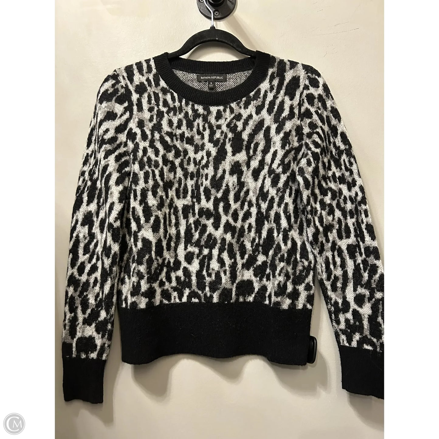 Sweater By Banana Republic In Black & Grey, Size: S