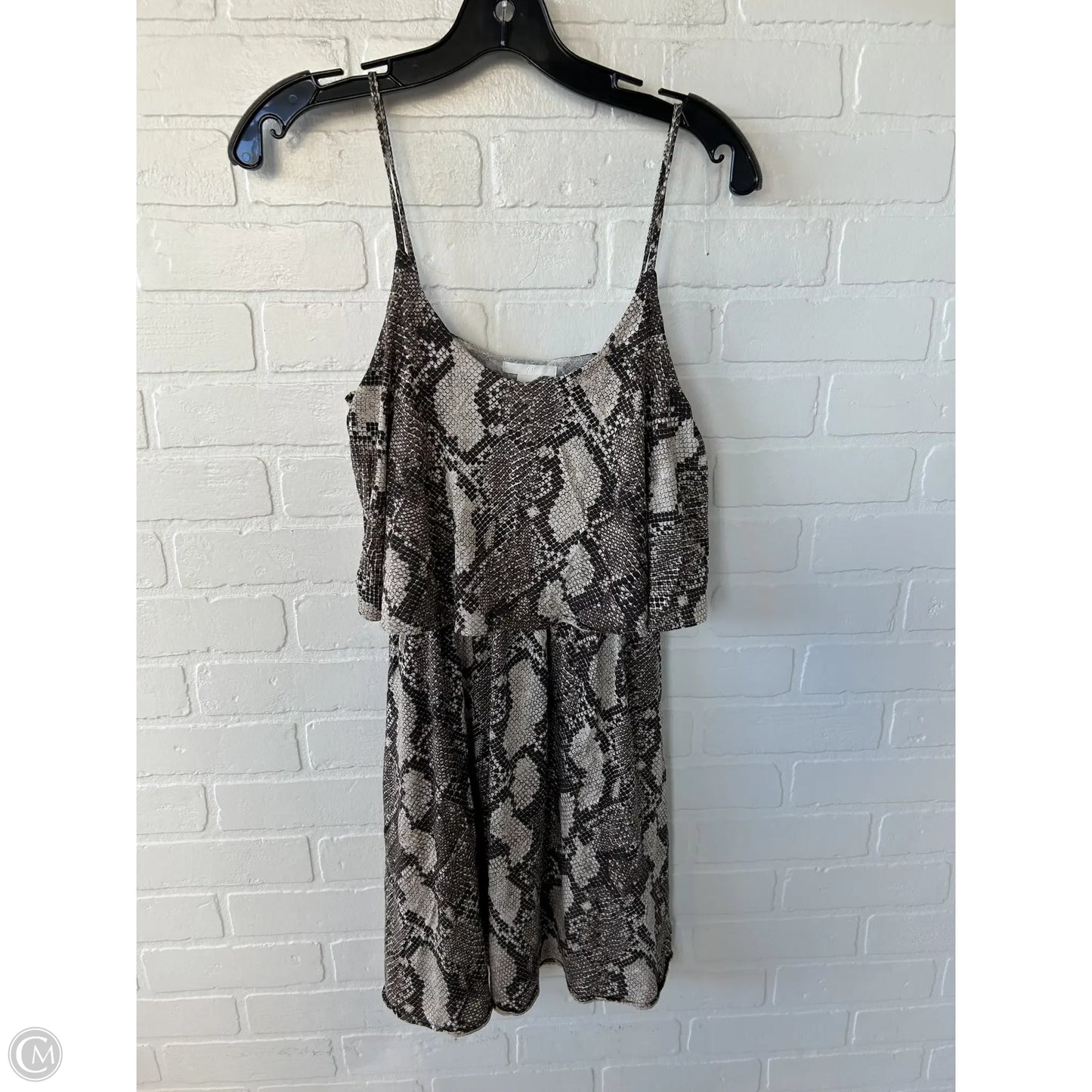 Dress Casual Short By H&m In Snakeskin Print, Size: S