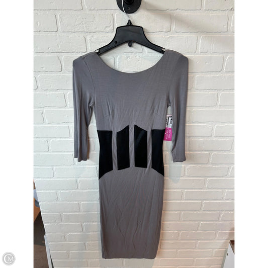 Dress Party Midi By Bebe In Black & Grey, Size: Xs