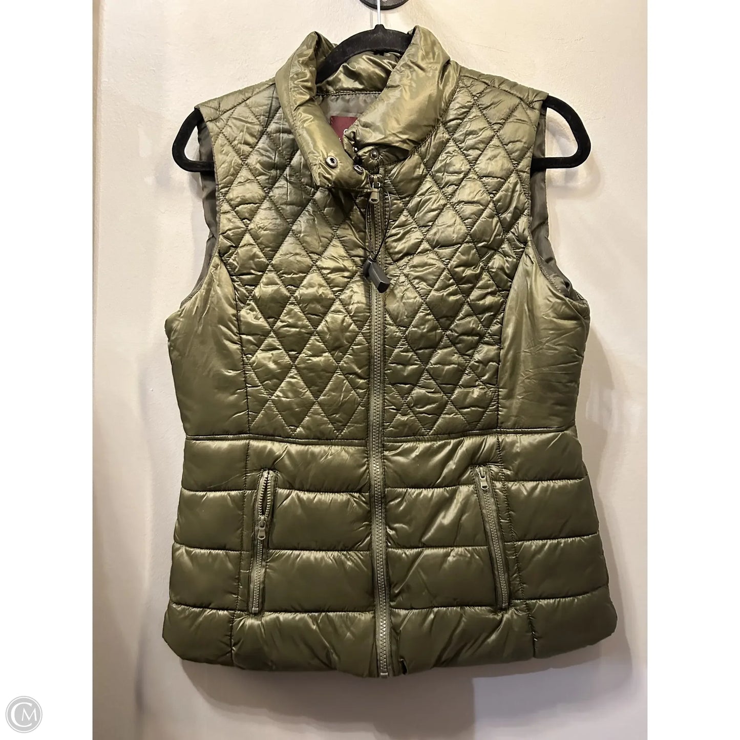 Vest Puffer & Quilted By Clothes Mentor In Green, Size: L