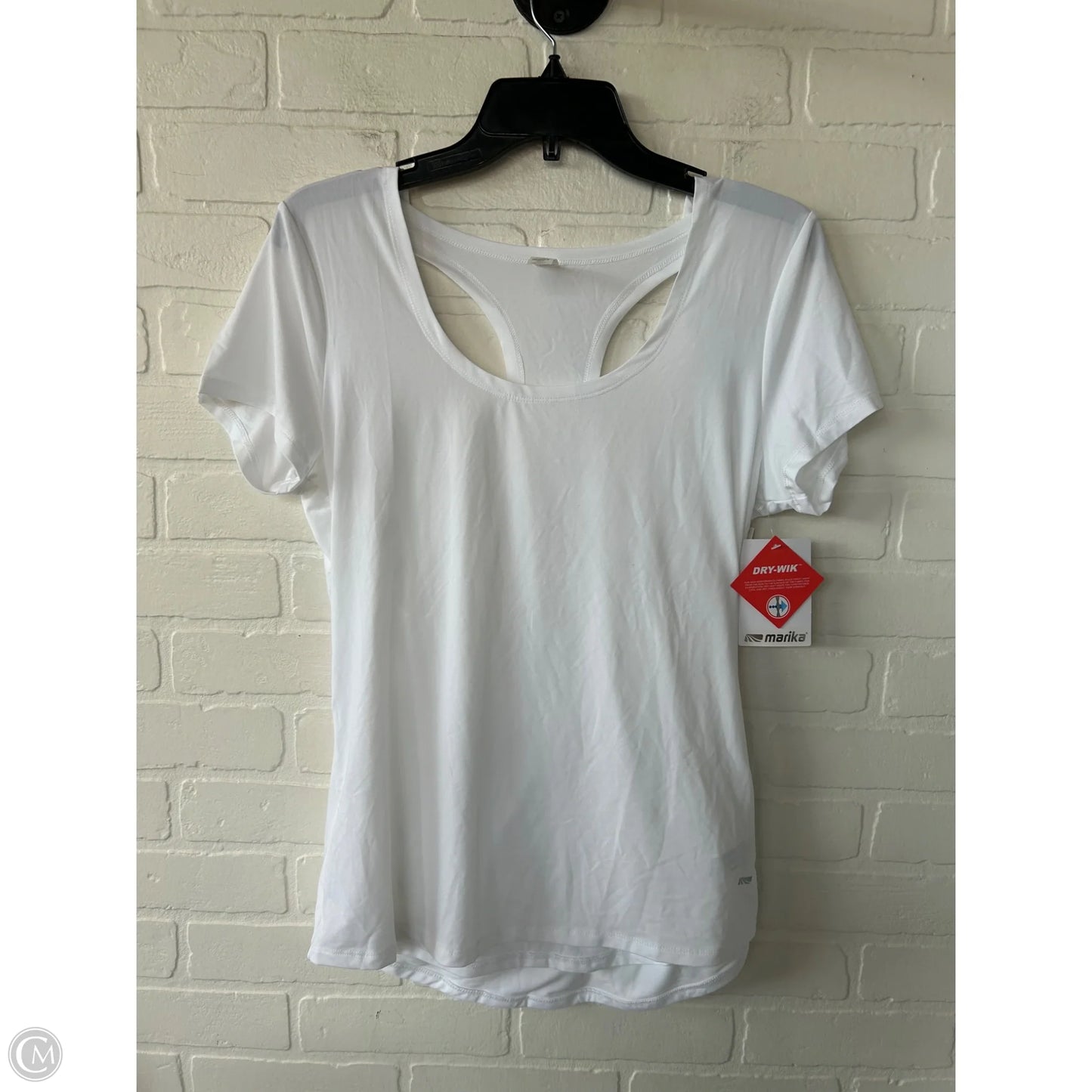 Athletic Top Short Sleeve By Marika In White, Size: M