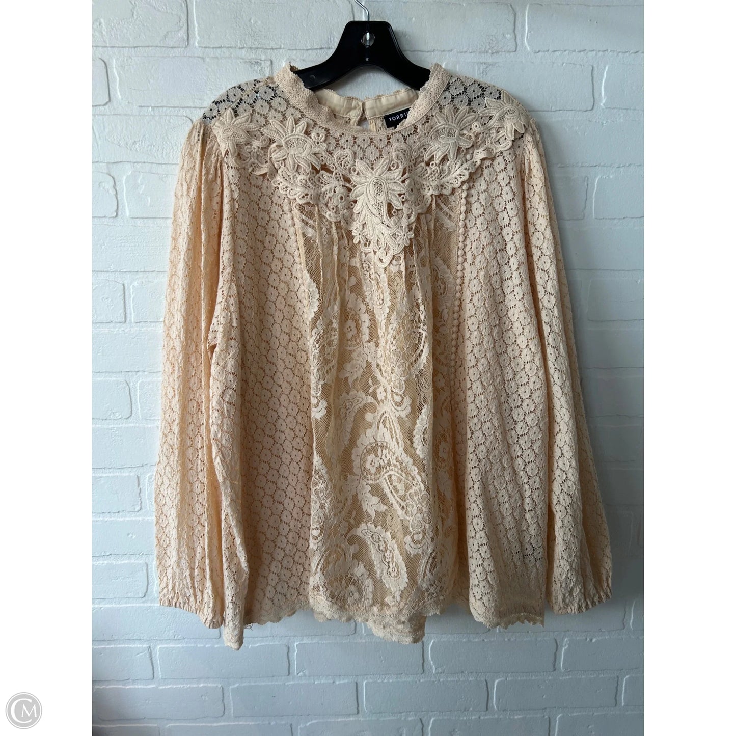 Top Long Sleeve By Torrid In Tan, Size: 4x