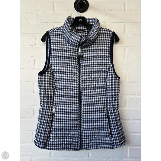 Vest Puffer & Quilted By Tommy Hilfiger In Blue & White, Size: M