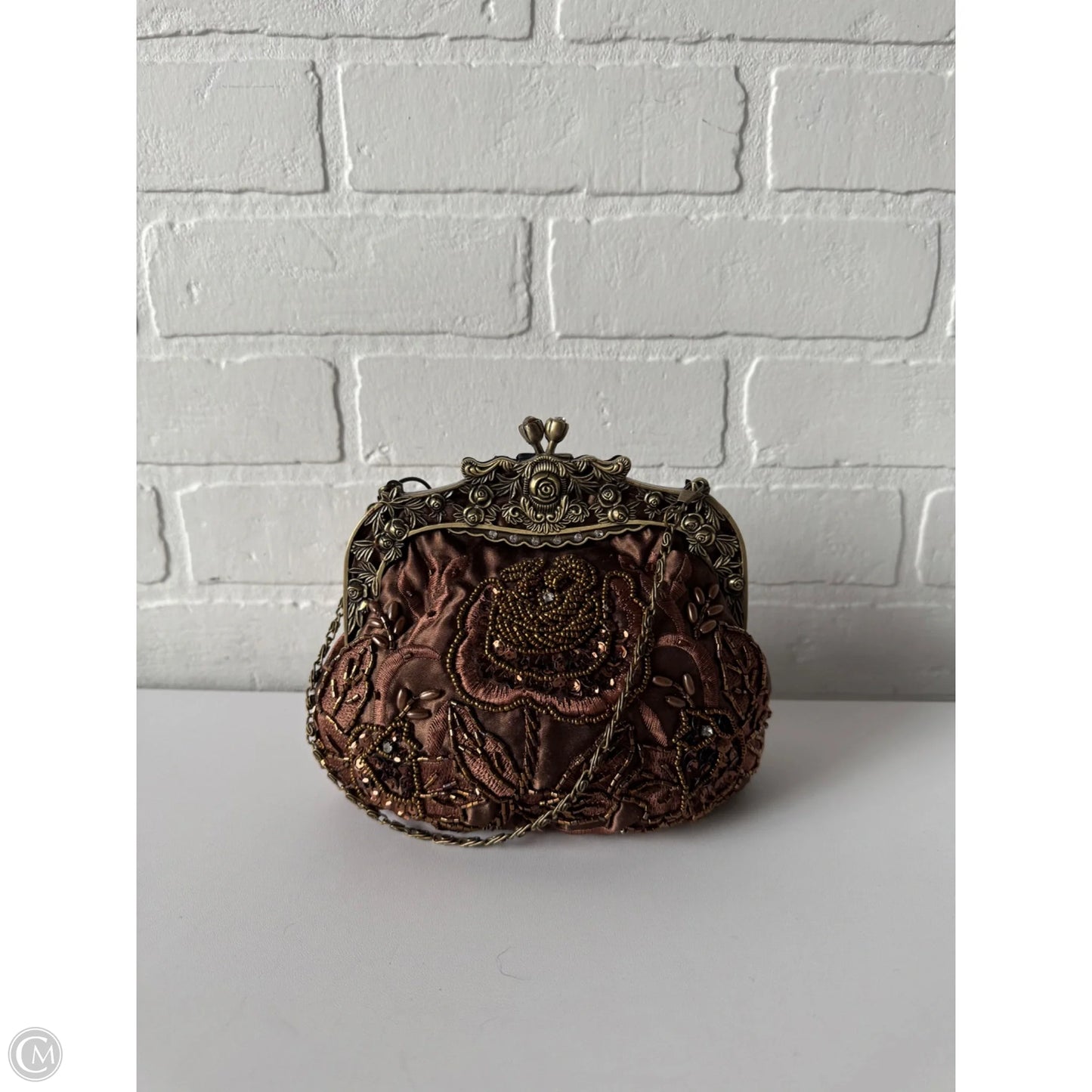 Clutch By VINTAGE BEJEWELED KISS LOCK VINTAGE, Size: Small
