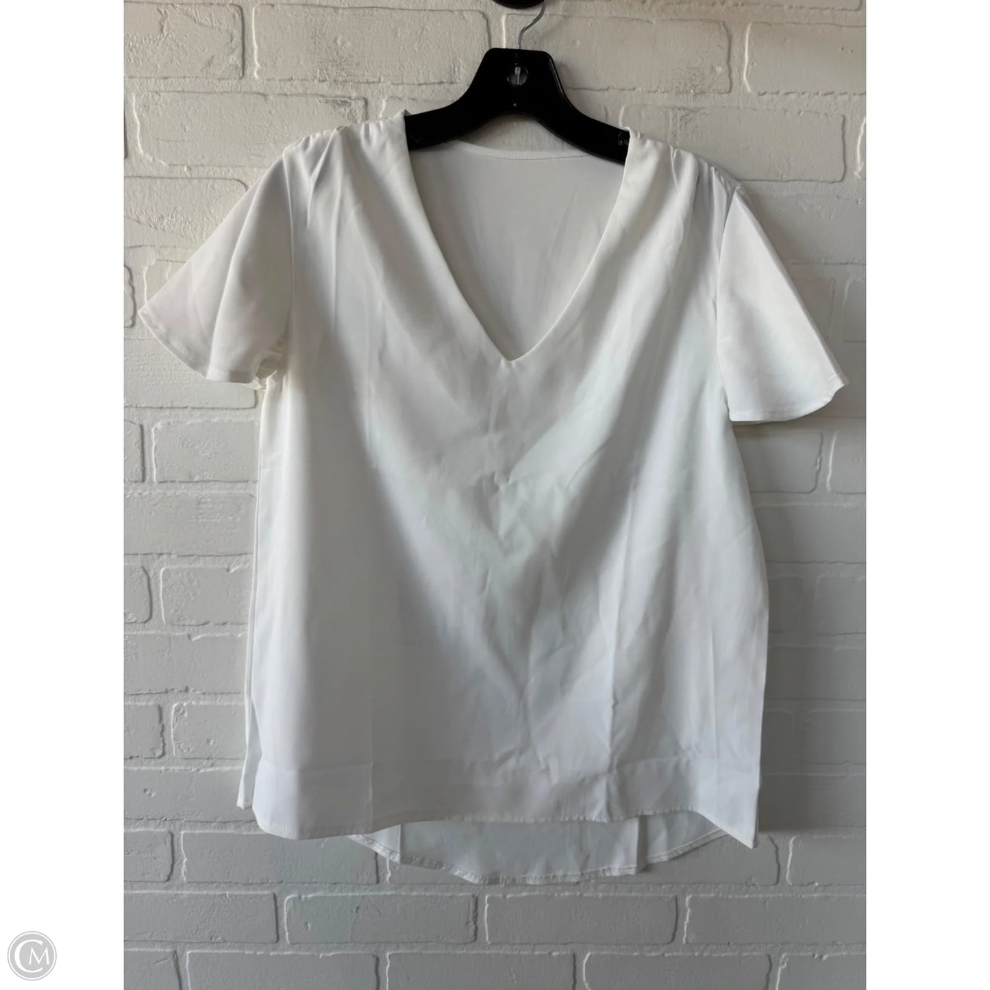 Top Short Sleeve By Cme In White, Size: S