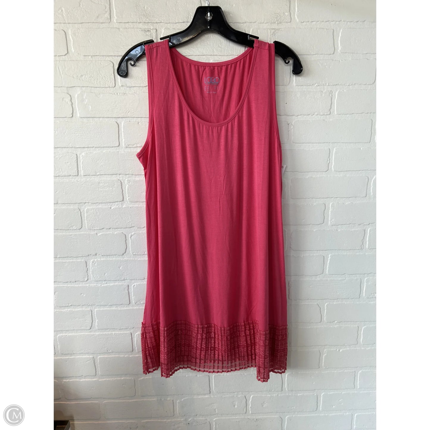 Tunic Sleeveless By Logo In Pink, Size: M