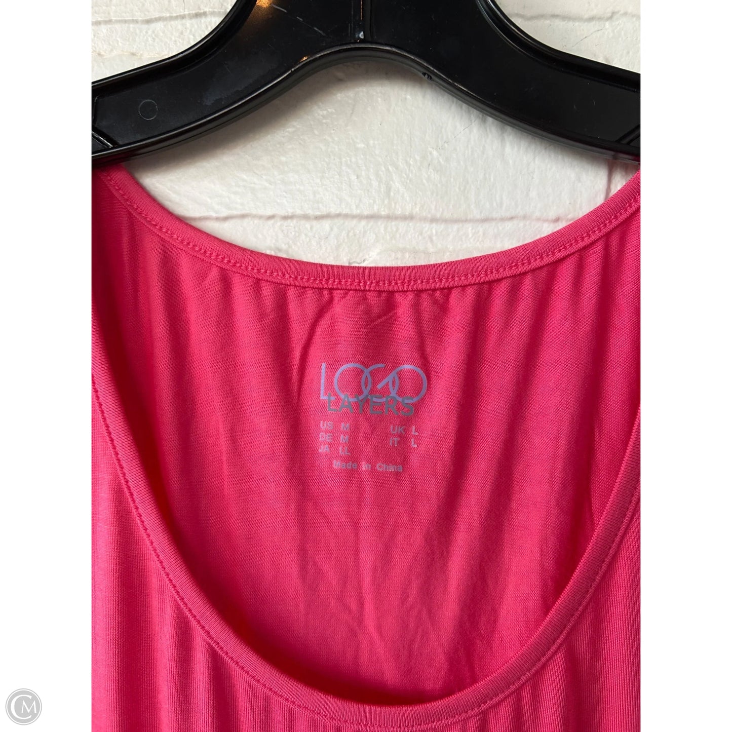 Tunic Sleeveless By Logo In Pink, Size: M