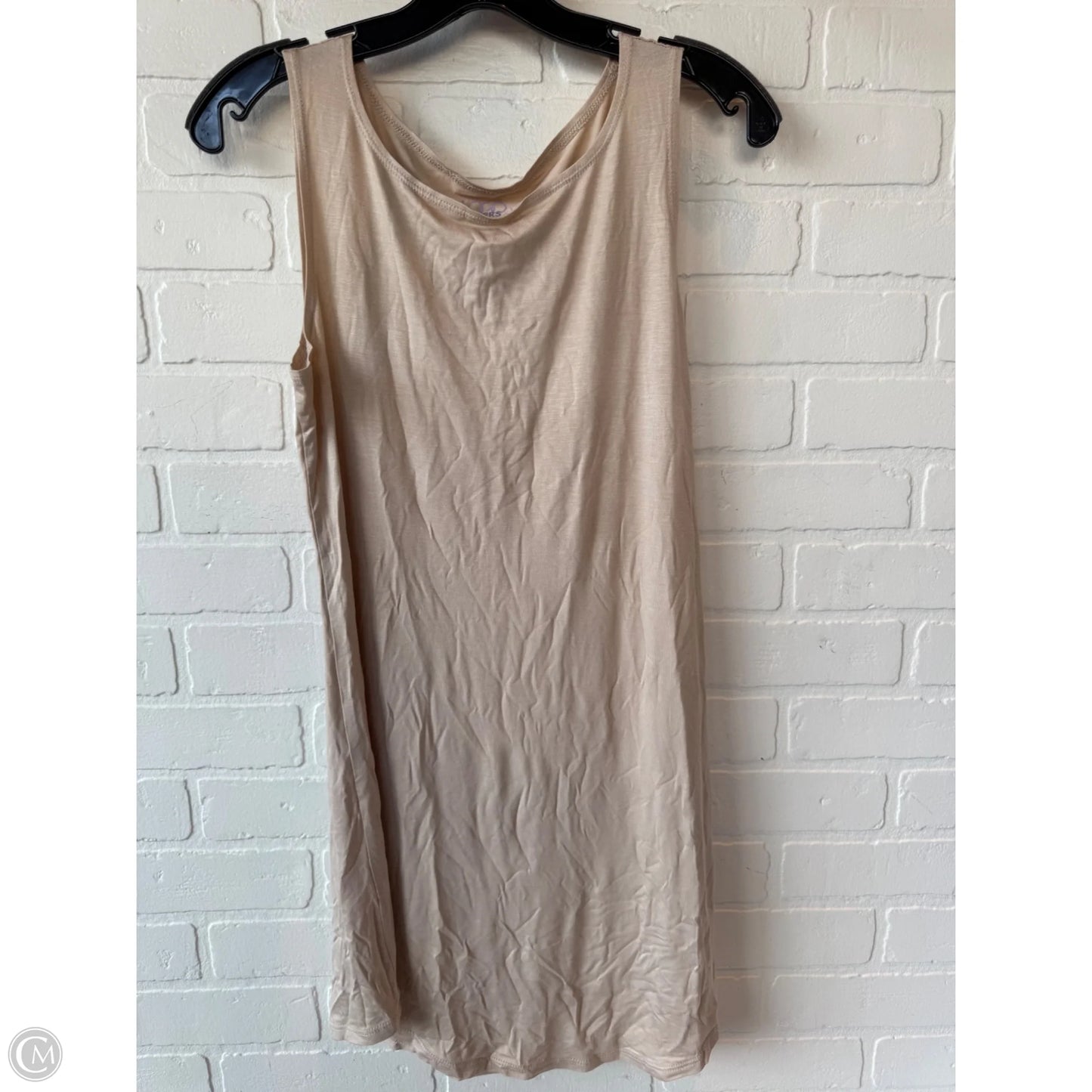 Top Sleeveless By Logo In Tan, Size: M