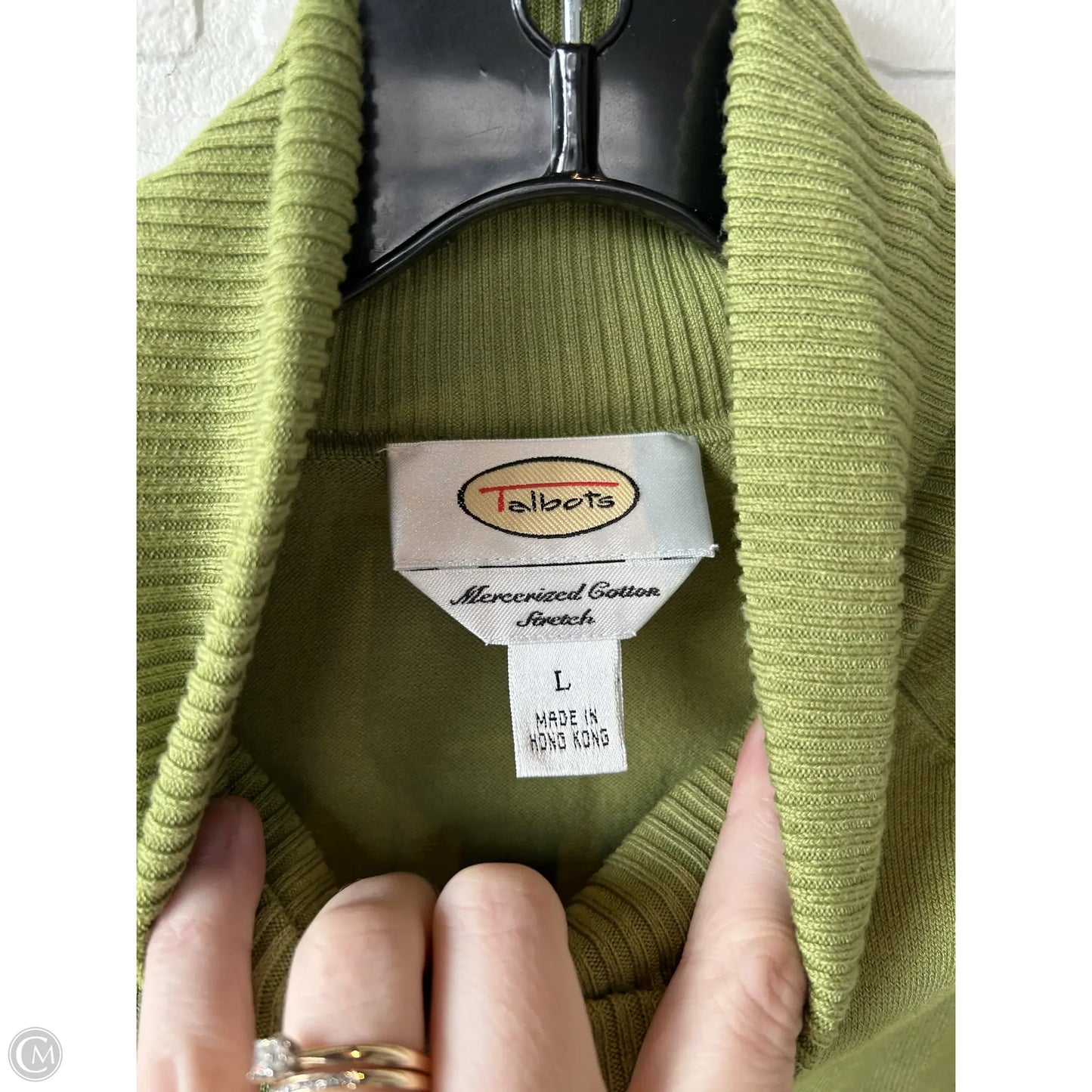 Sweater By Talbots In Green, Size: L