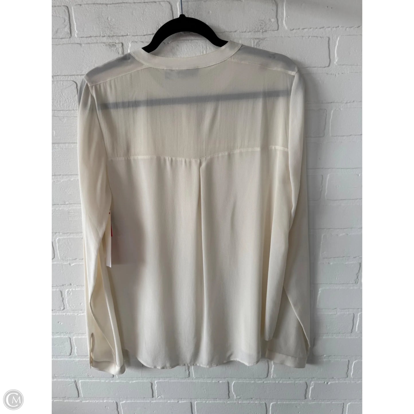 Top Long Sleeve By VALETTE In Cream, Size: L