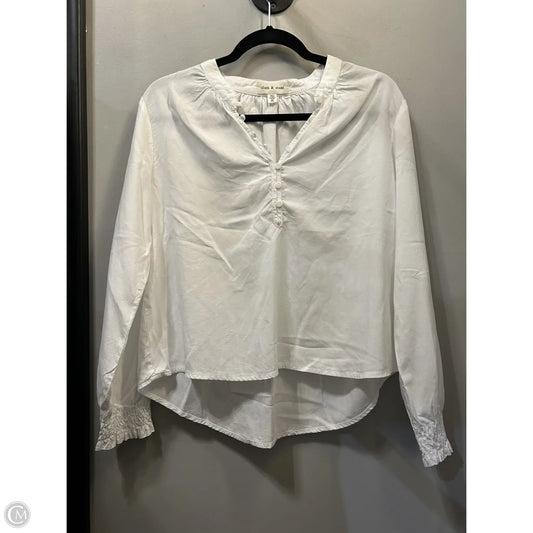 Top Long Sleeve By Cloth & Stone In White, Size: Lp