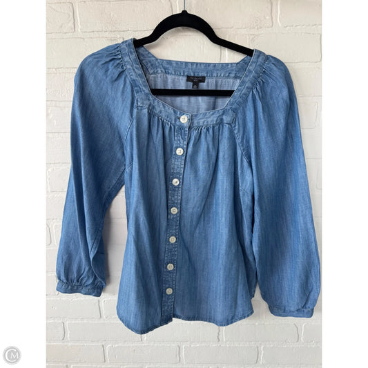 Top Long Sleeve By Talbots In Blue Denim, Size: Sp