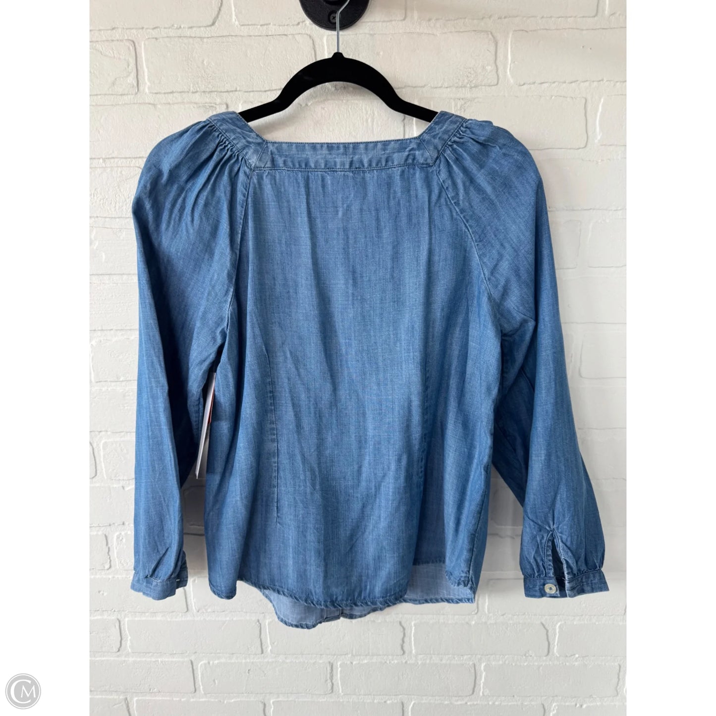 Top Long Sleeve By Talbots In Blue Denim, Size: Sp