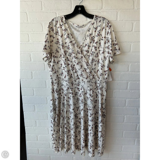 Dress Casual Midi By Cme In Cream & Tan, Size: Xxl