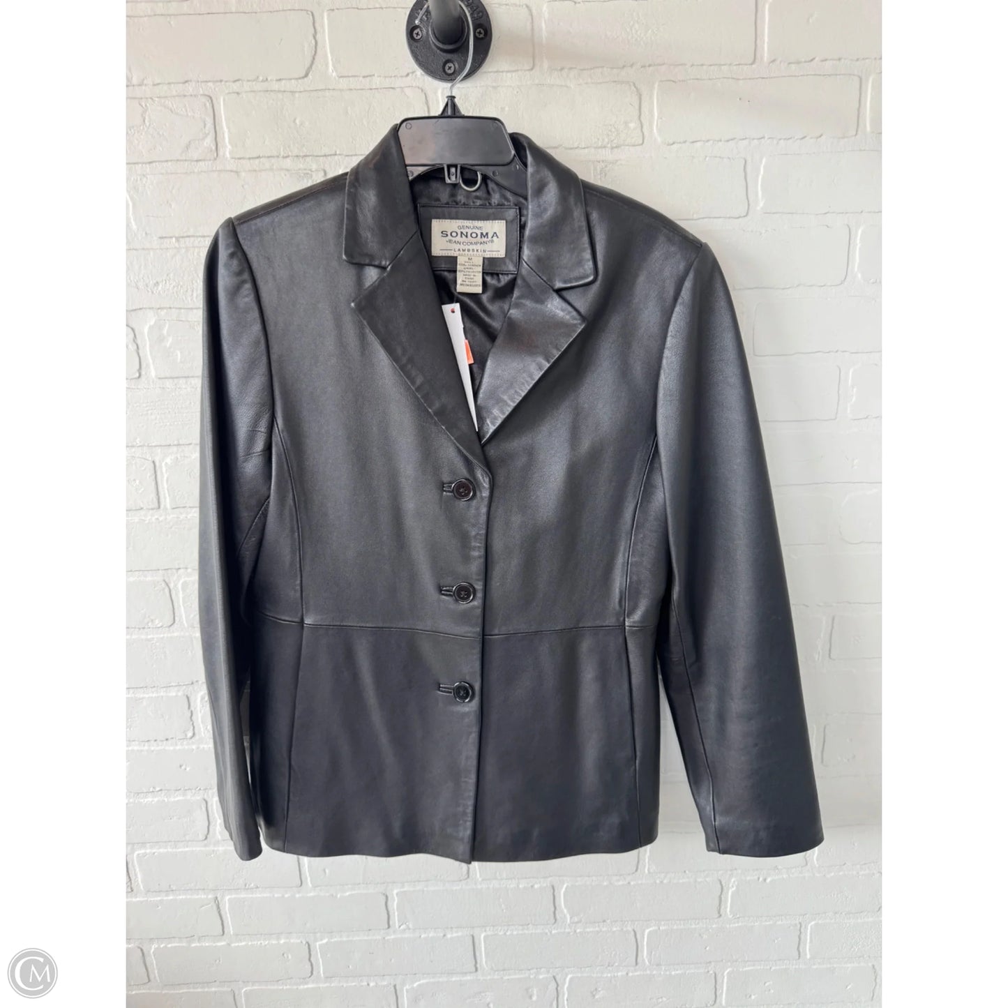 Jacket Leather By Sonoma In Black, Size: M