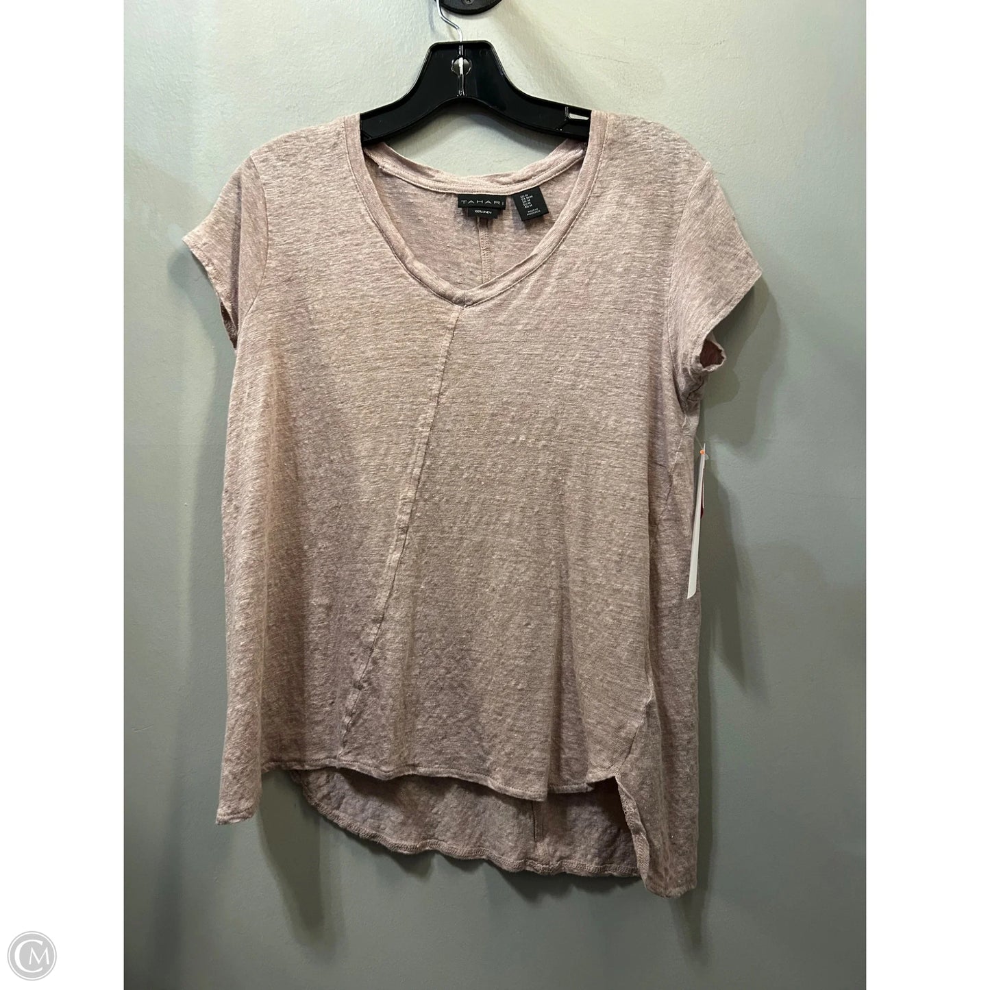 Top Short Sleeve By Tahari By Arthur Levine In Pink, Size: M