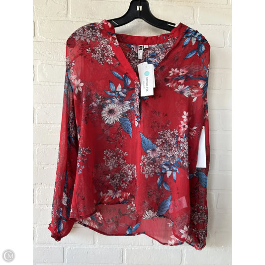 Top Long Sleeve By Kut In Blue & Red, Size: Xs