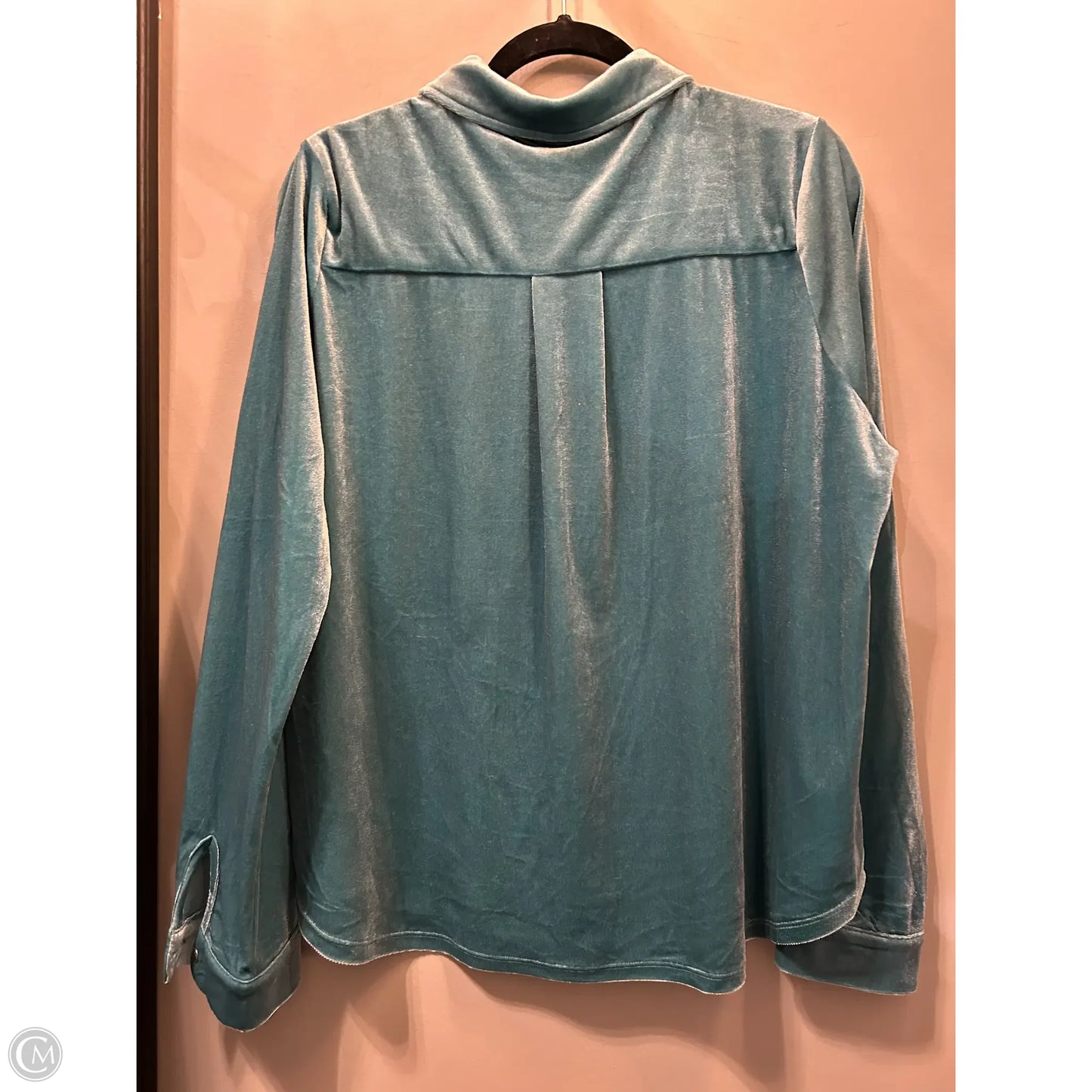 Top Long Sleeve By Easel In Green, Size: L