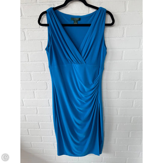 Dress Party Midi By Lauren By Ralph Lauren In Blue Red & White, Size: L