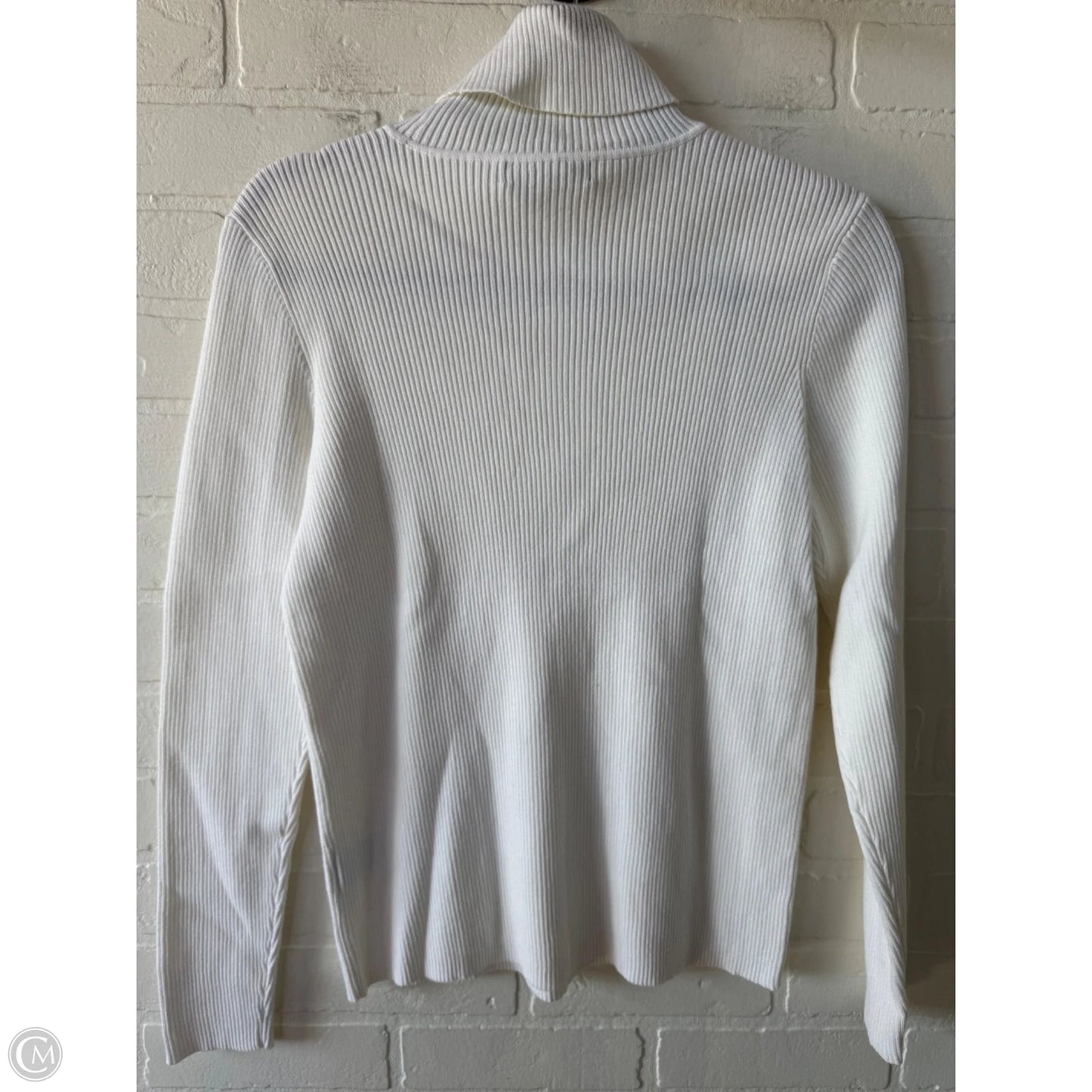 Top Long Sleeve By Lauren By Ralph Lauren In White, Size: L