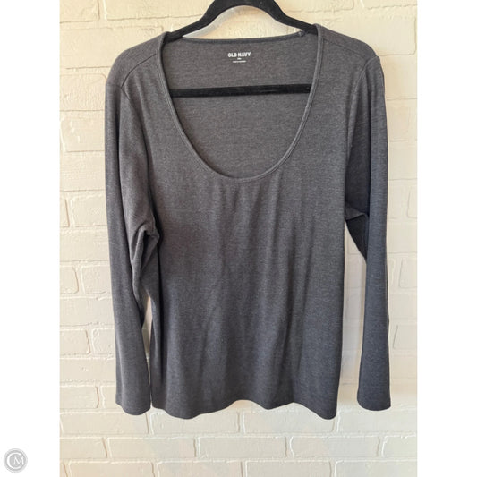 Top Long Sleeve By Old Navy In Grey, Size: Xxl