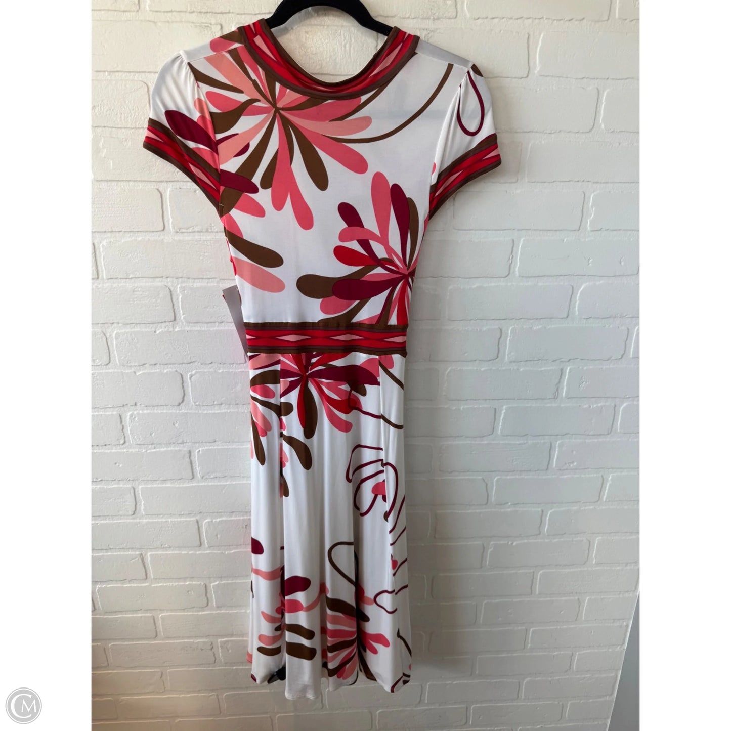 Dress Work By Bcbgmaxazria In Cream & Red, Size: M
