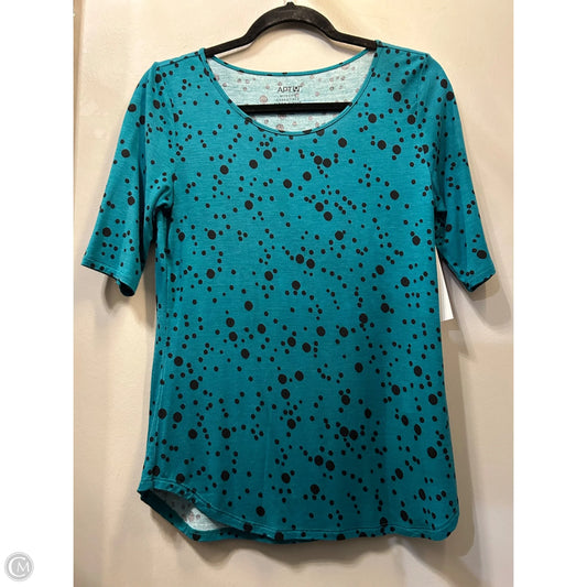 Top Short Sleeve By Apt 9 In Black & Green, Size: S