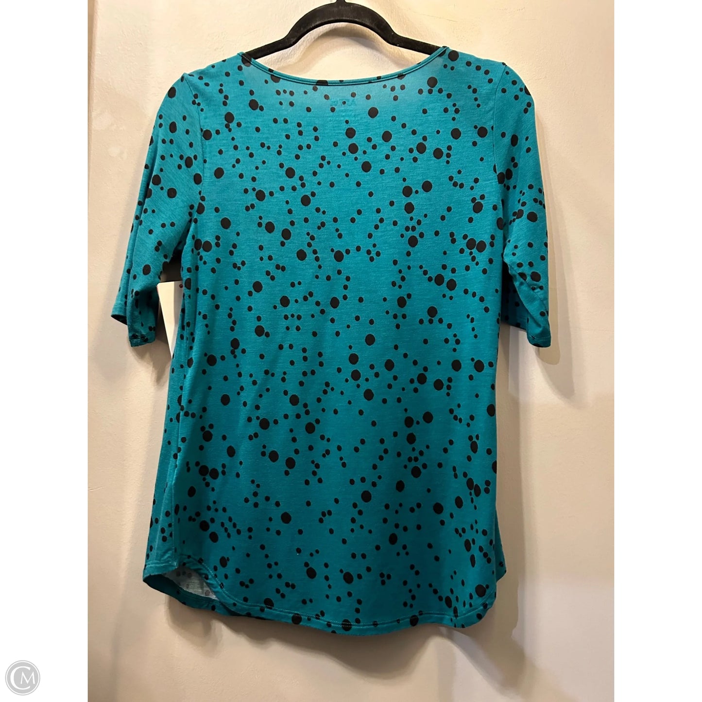 Top Short Sleeve By Apt 9 In Black & Green, Size: S