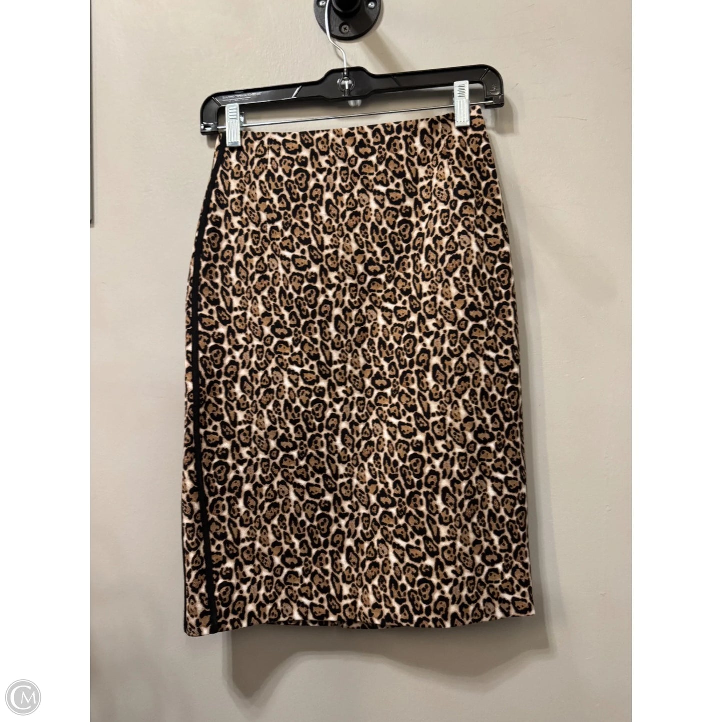 Skirt Midi By White House Black Market In Animal Print, Size: 0