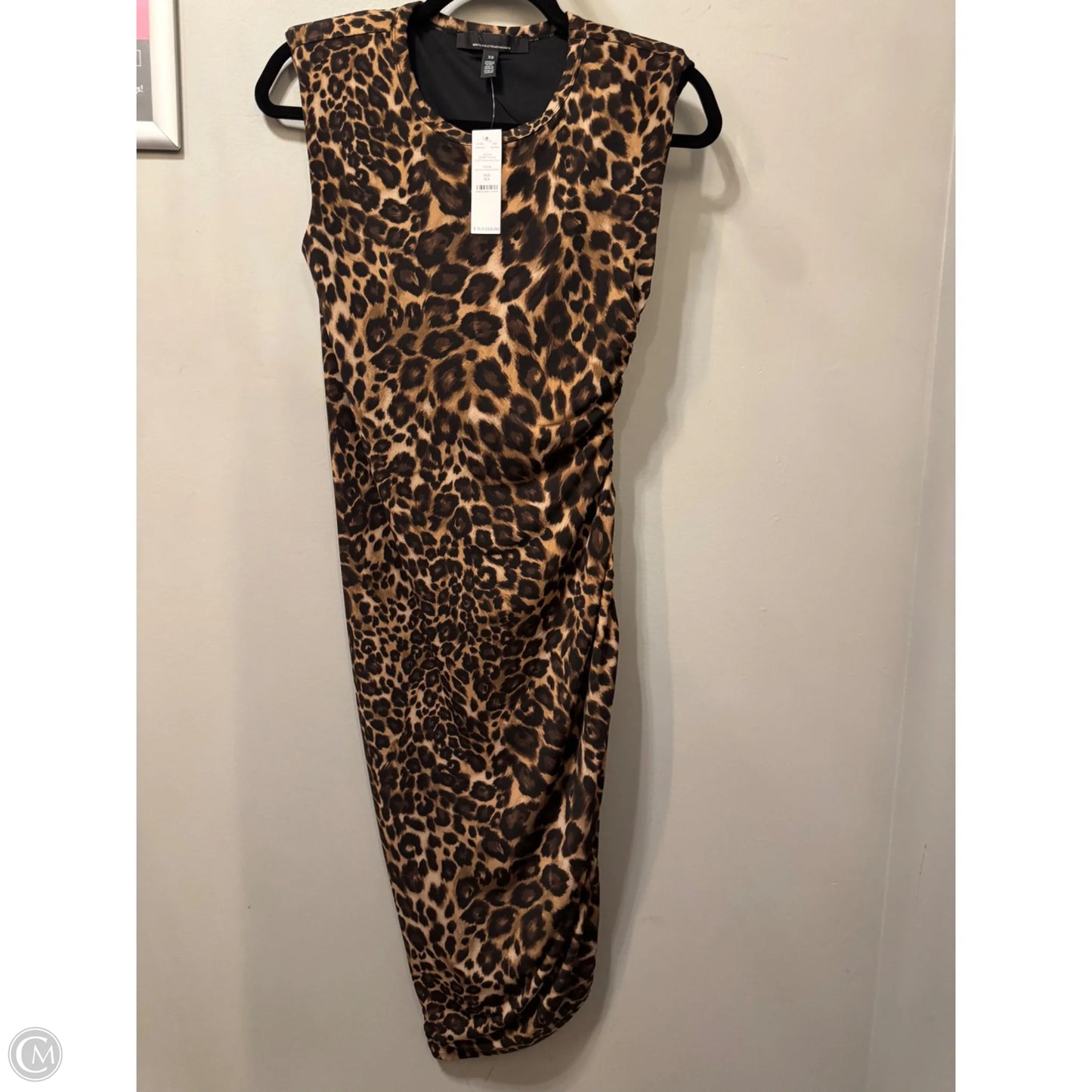 Dress Party Midi By White House Black Market In Animal Print, Size: Xs