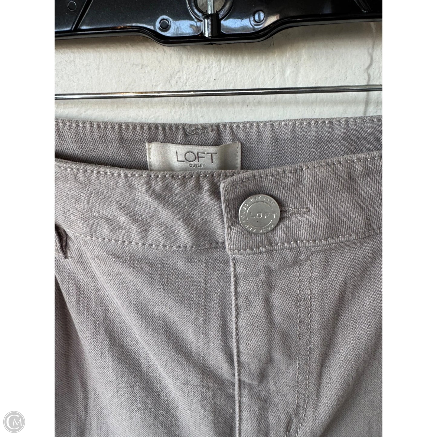 Jeans Cropped By Loft In Grey Denim, Size: 12p