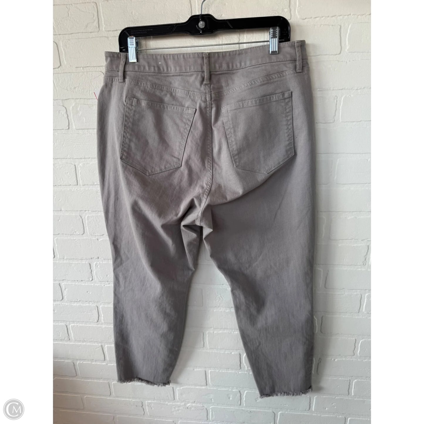 Jeans Cropped By Loft In Grey Denim, Size: 12p