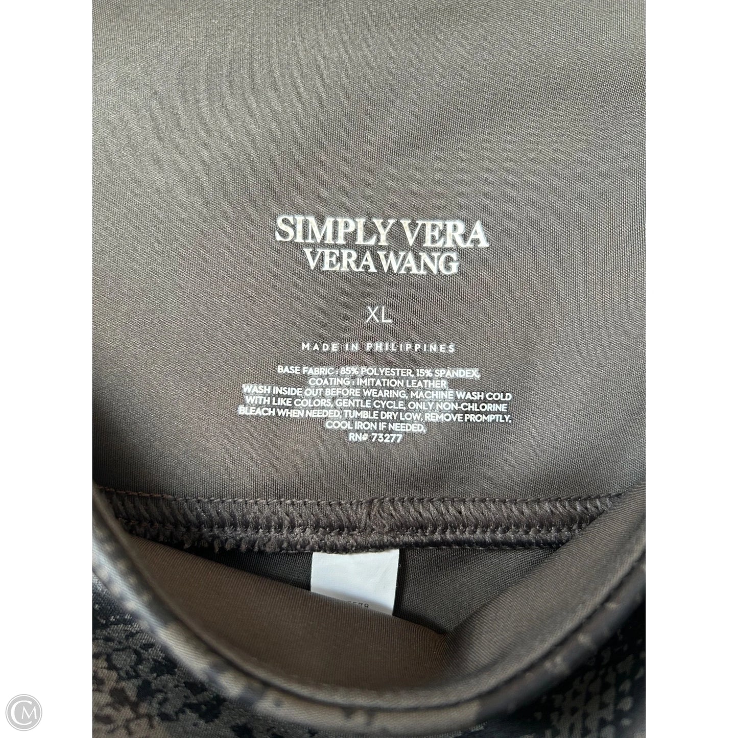 Athletic Leggings By Simply Vera In Grey, Size: 16