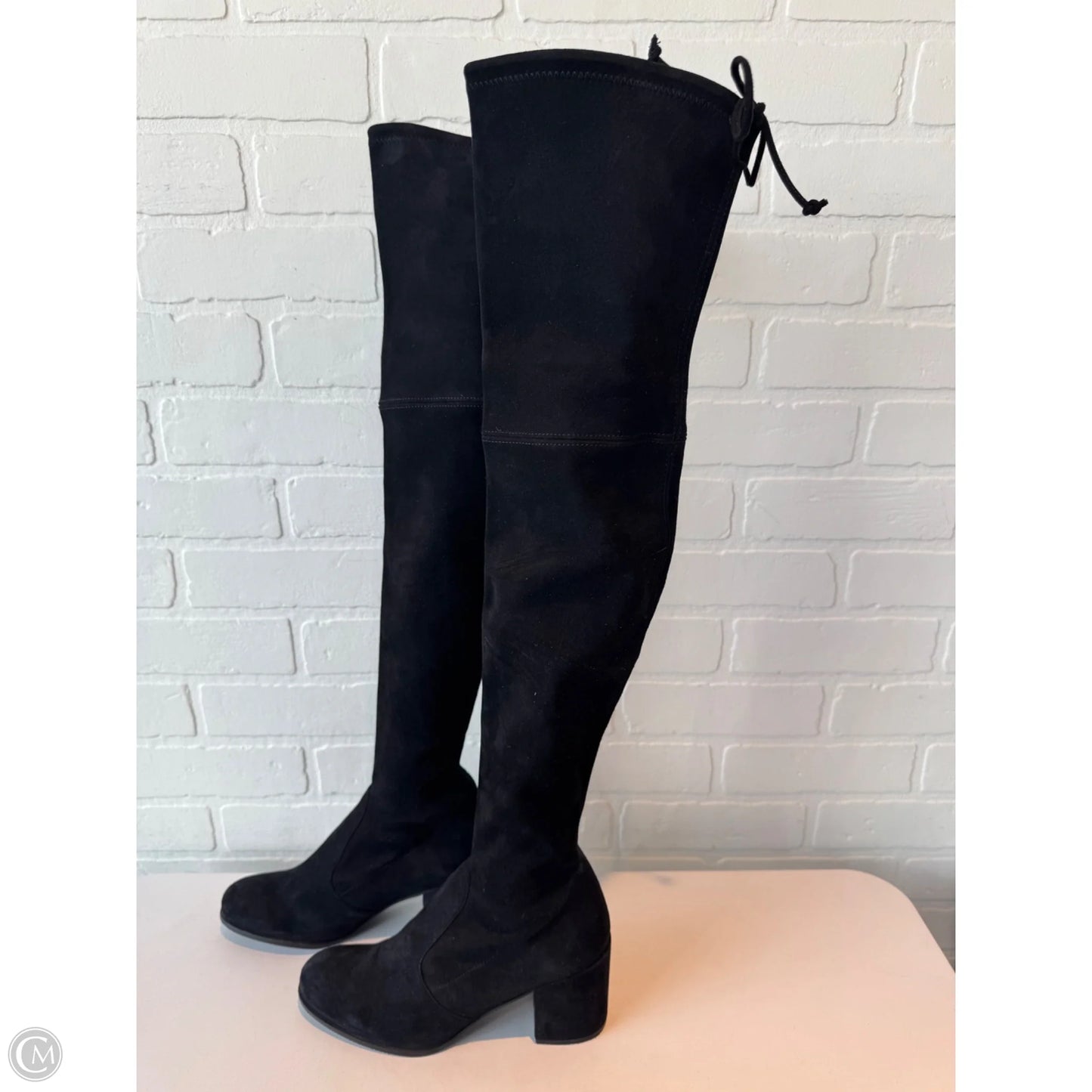 Boots Designer By Stuart Weitzman In Black, Size: 6.5